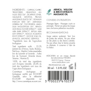 Huile de Massage BIO à l'Arnica Medicafarm 30ml Huile de Massage BIO à l'Arnica Medicafarm 30ml
