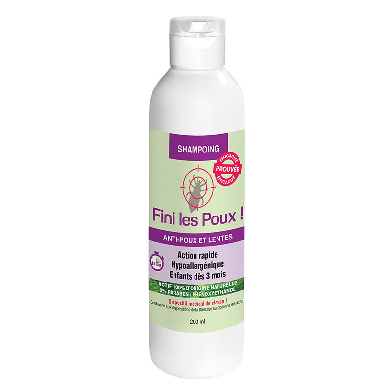 Evolsin - Shampoing anti poux avec peigne anti-poux pour adultes & enfants  à partir de 6 mois - anti poux et lentes fort - 120 ml shampoing poux doux  pour le cuir