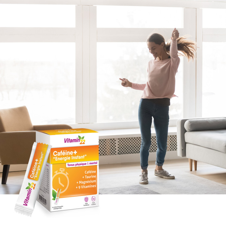 Vitamin'22 Caféine+ - Énergie & Vitalité quotidienne - 14 sticks