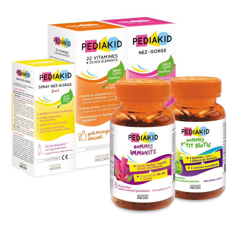 PEDIAKID - Gommes Immunité - Formule Naturelle au Délicieux Arôme de  Framboise - Contribue au Fonctionnement Normal du Système Immunitaire -  Soutient les Défenses de l'Organisme - 60 gommes : : Hygiène et  Santé