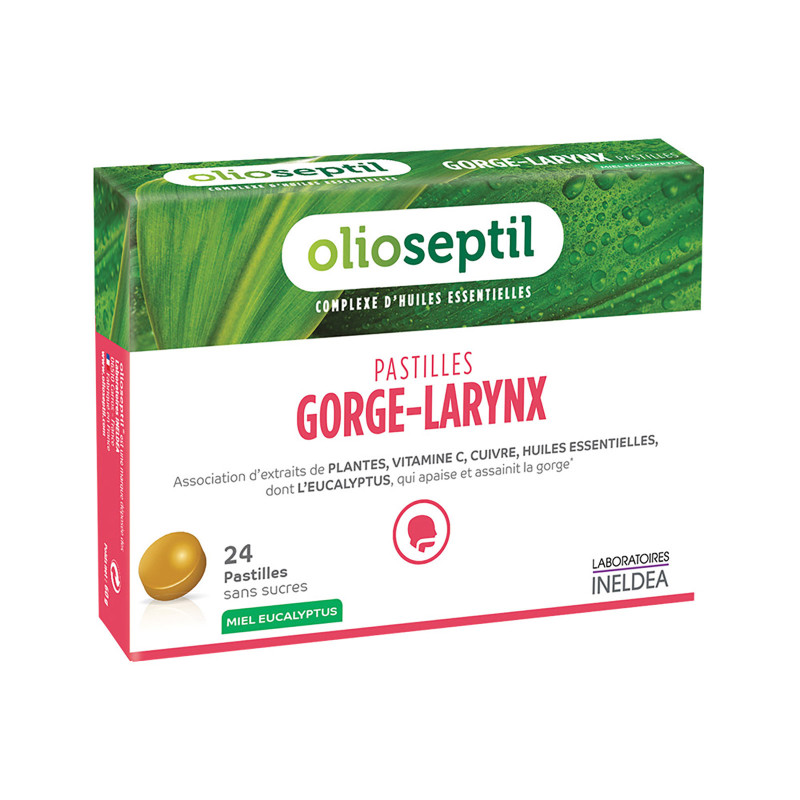 Pastilles Gorge-Larynx Olioseptil - Apaise et soulage la gorge - Shopping  Nature