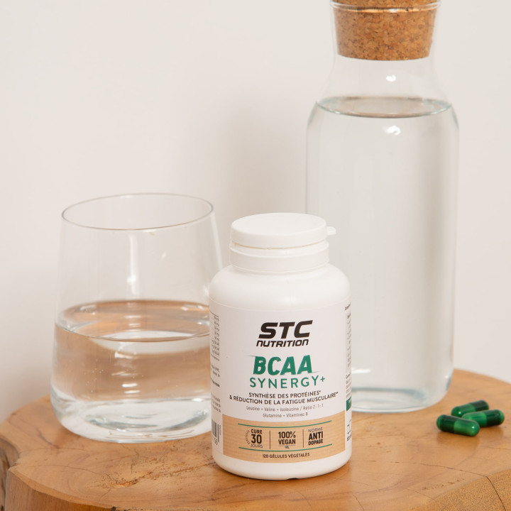 BCAA SYNERGY + - Acides aminés et vitamines - 120 gélules - Vegan