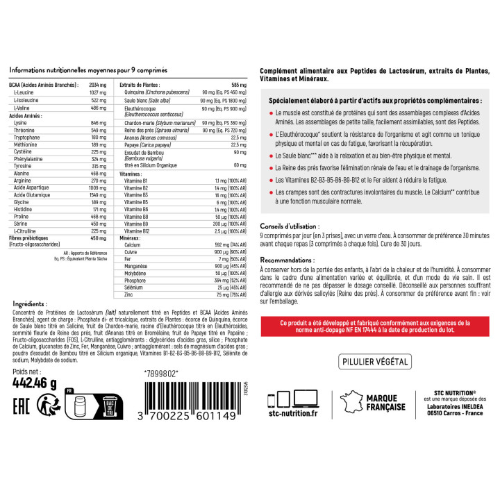 Peptides Aminosports - Accélère récupération + Anti-fatigue