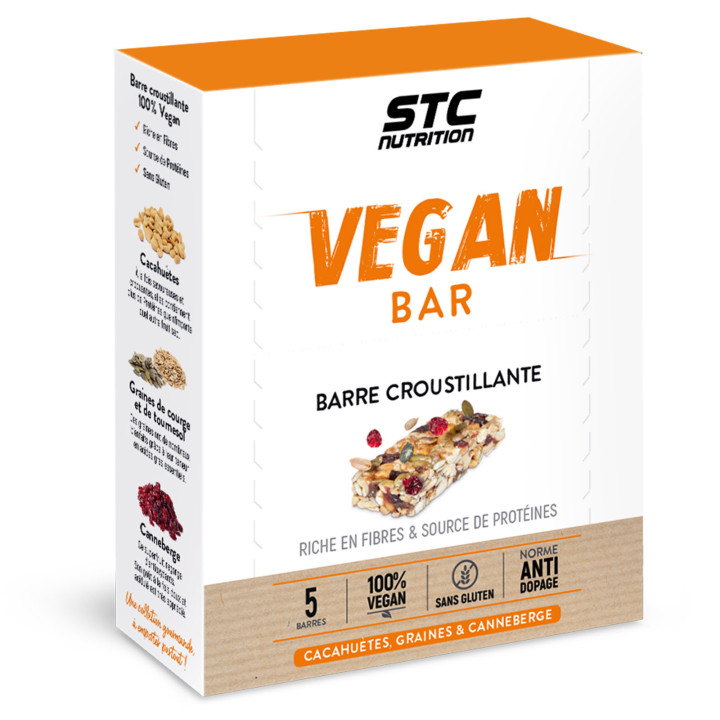 Vegan Bar barre énergétique 100% Vegan - Etui de 5 barres de 35 g