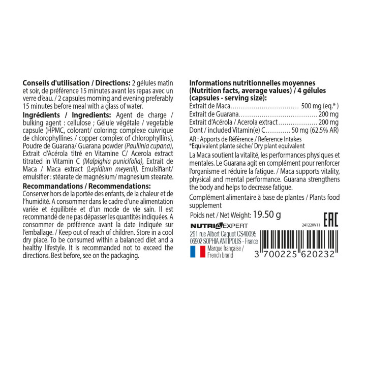 Maca Gold - Stimule désir sexuel et Tonifie l'organisme - 60 gélules