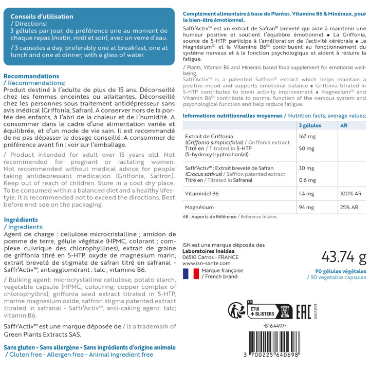 Euphoryl ISN - Troubles de l'Humeur - Ineldea Santé Naturelle