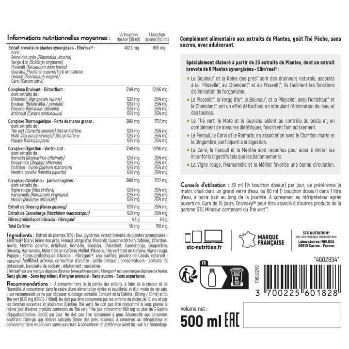 Drainaxyl 500 STC Nutrition - Draineur Minceur & brûle-graisse - 500ml