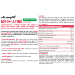 OLIOSEPTIL® PASTILLES GORGE-LARYNX miel eucalyptus OLIOSEPTIL® PASTILLES GORGE-LARYNX miel eucalyptus