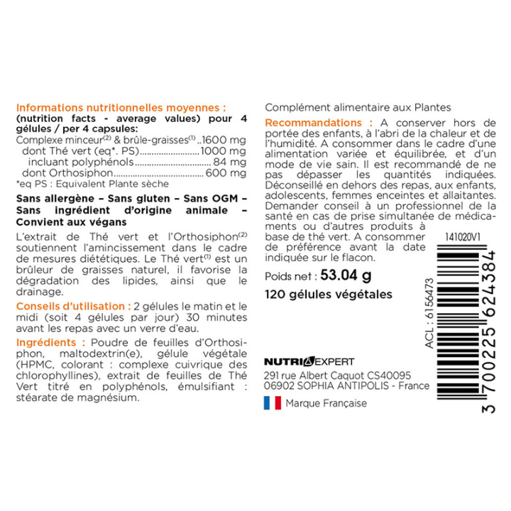 EFFIMINCIL Brûleur de graisses + Draineur naturel