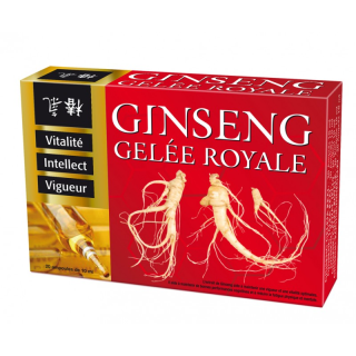Ginseng Gelée Royale Ampoules - Tonus physique et intellectuel Ginseng Gelée Royale Ampoules - Tonus physique et intellectuel