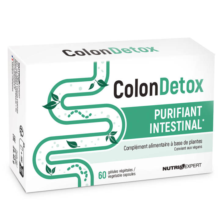 Colon Detox - Purifie et détoxifie le côlon - 60 gélules végétales