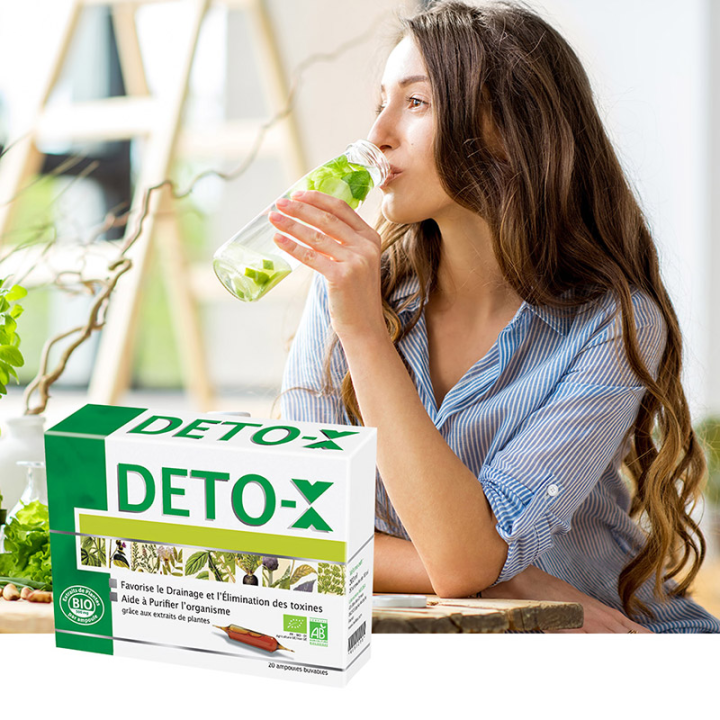 Deto-X Bio - Drainage et élimination des toxines - 20 ampoules 10 ml
