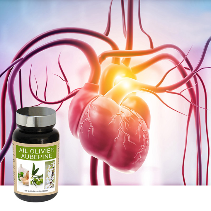 Ail Olivier Aubépine - Aide à maîtriser taux de cholestérol - 15/30j