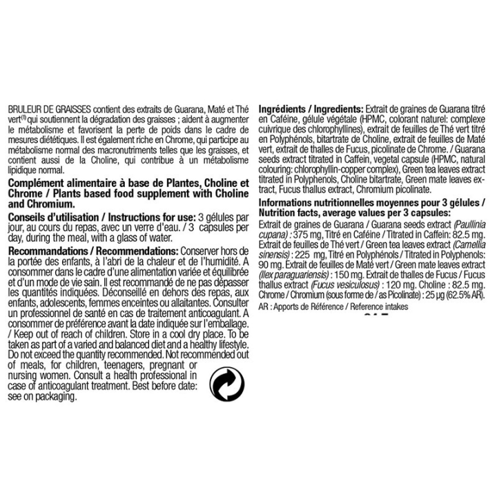 Effiness Brûleur de Graisses - Aide à la perte de poids - 60 gélules