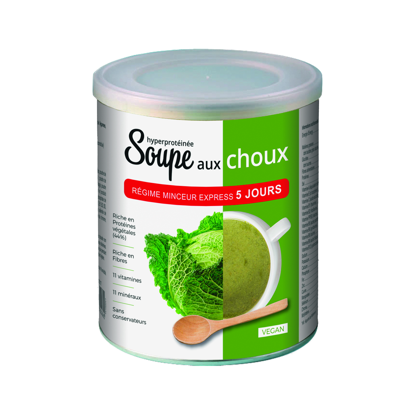 Soupe aux Choux Vegan Riche en protéines d'origine végétale 250g