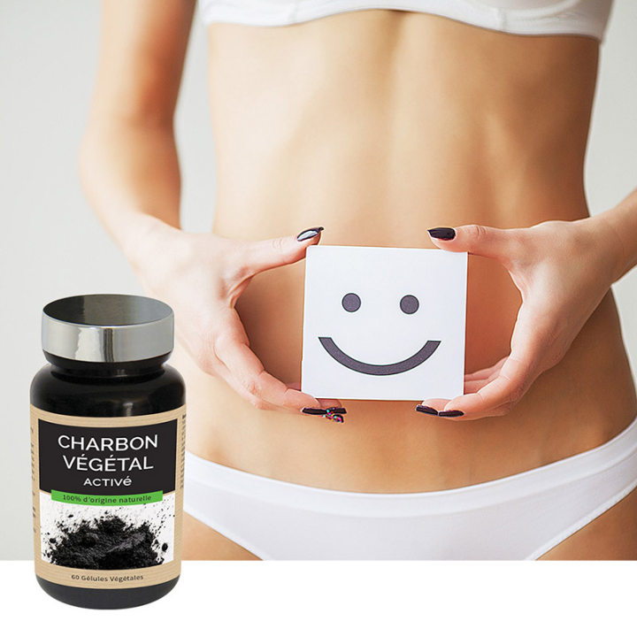Charbon végétal activé : Apaise ballonnements et flatulences - Vegan
