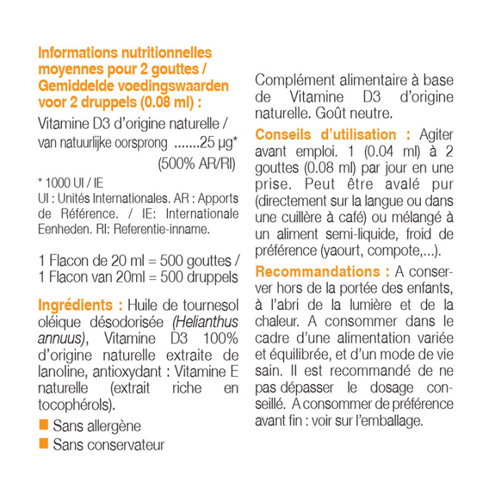 VITAMINE D3 NATURELLE - 1000 UI