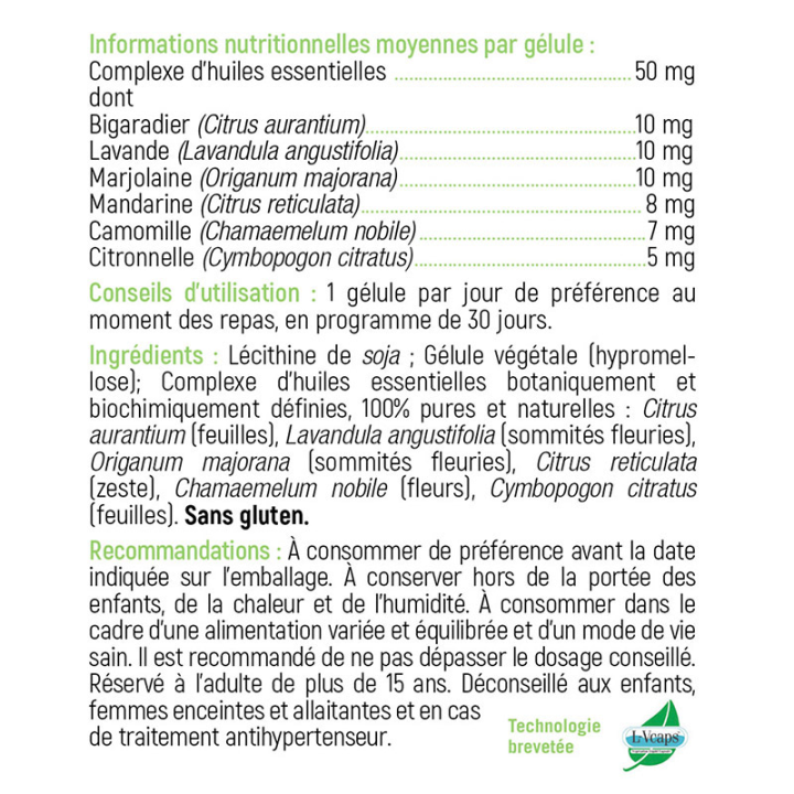 Gélules Aroma Sommeil - Favorise la détente