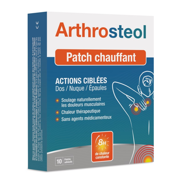Arthrosteol Patch Chauffant - Actions ciblées - Etui de 10 patchs