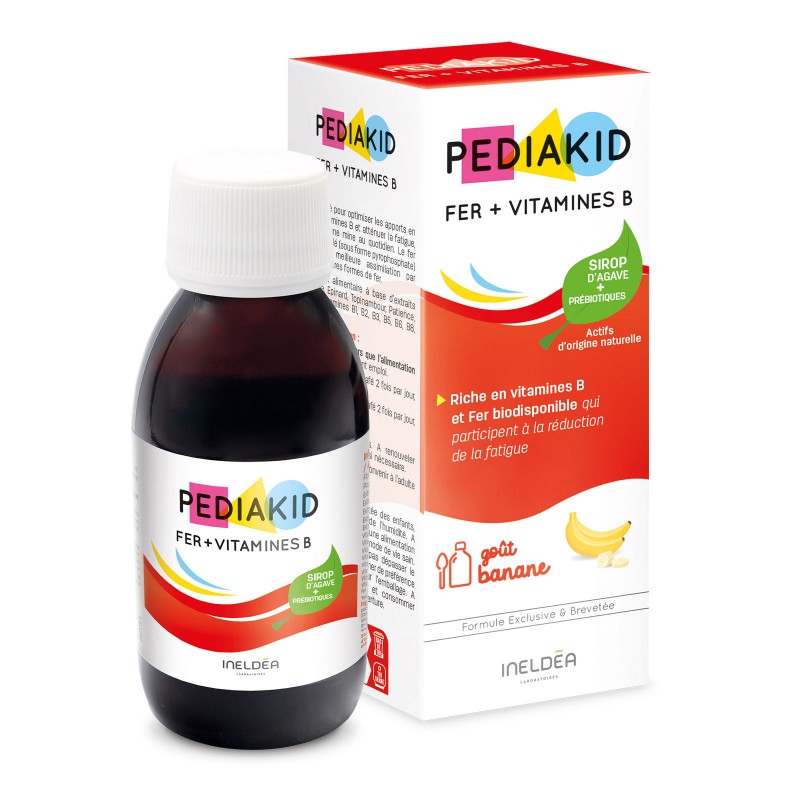 Eisen + B-Vitamine - PEDIAKID - Flascheninhalt : 125 ml Eisen + B-Vitamine - PEDIAKID - Flascheninhalt : 125 ml