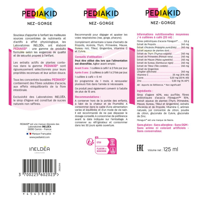 PEDIAKID® NEZ-GORGE - Helps clear and sooth respiratory airways