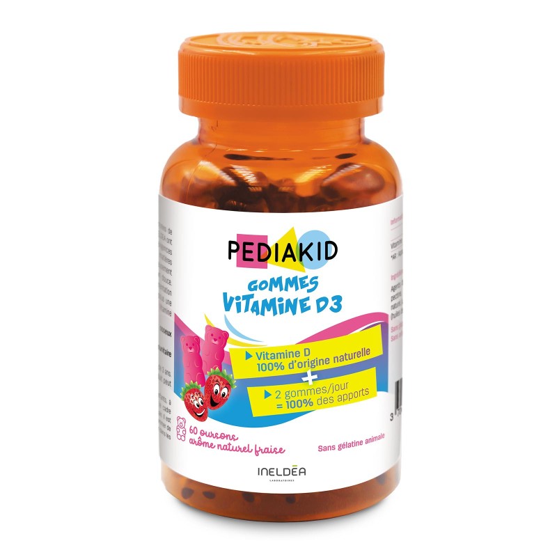 Vitamin D3 Gums - PEDIAKID - Dose mit 60 Bärchen Vitamin D3 Gums - PEDIAKID - Dose mit 60 Bärchen