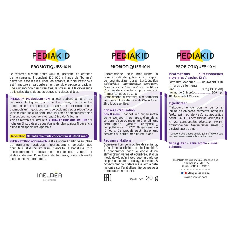 Probiotika-10M - PEDIAKID - 10 Beutel Pulver zum Auflösen Probiotika-10M - PEDIAKID - 10 Beutel Pulver zum Auflösen
