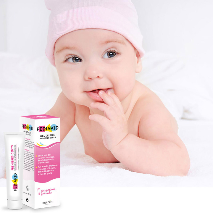 PEDIAKID® Gel de soin Premières Dents - Gel pour les dents bébé - 100% origine naturelle