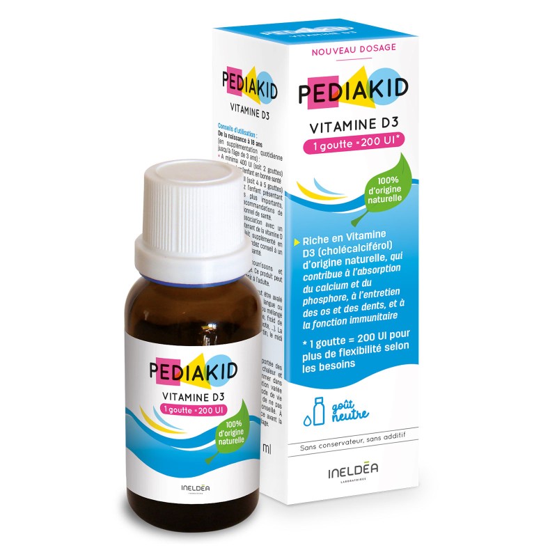 Vitamin D3 - PEDIAKID - 20-ml - Tropfenzählerflasche Vitamin D3 - PEDIAKID - 20-ml - Tropfenzählerflasche