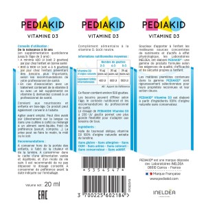 Vitamin D3 - PEDIAKID - 20-ml - Tropfenzählerflasche Vitamin D3 - PEDIAKID - 20-ml - Tropfenzählerflasche