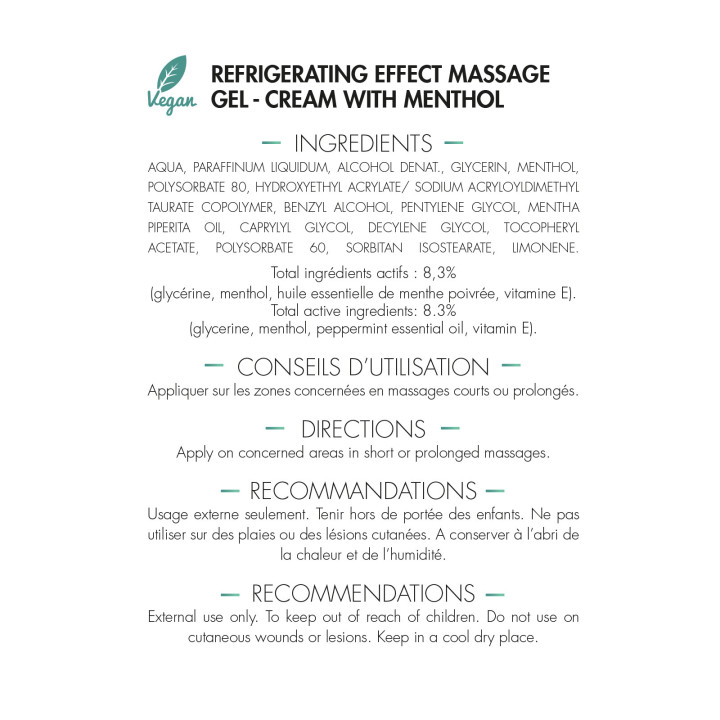 Crème réfrigérante SEDADOL - Flacon airless