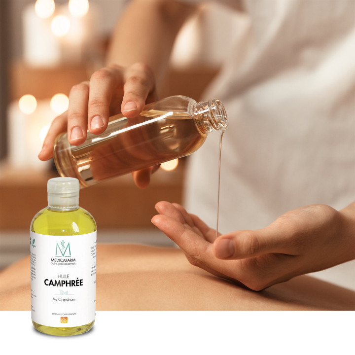 Huile camphrée MEDICAFARM - Formule chauffante