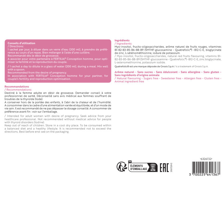 FERTILIA® CONCEPTION FEMME - Ineldea Santé Naturelle - Fertilité Femme