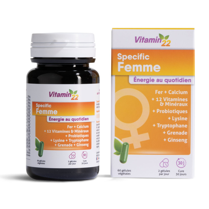 Pack VITAMIN'22 Spécifique Femme - Cure Vitamines double action