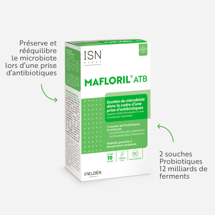 Mafloril ATB ISN - Soutien nutritionnel en cas de prise d’antibiotiques Mafloril ATB ISN - Soutien nutritionnel en cas de prise d’antibiotiques