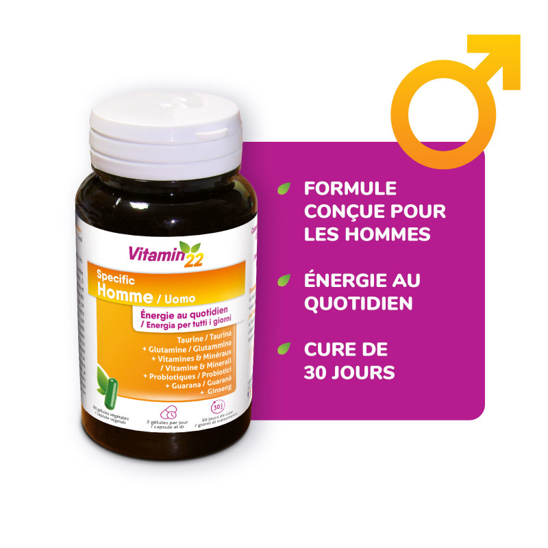 Vitamin'22 Specific Homme - Cure Vitamines pour Homme Vitamin'22 Specific Homme - Cure Vitamines pour Homme