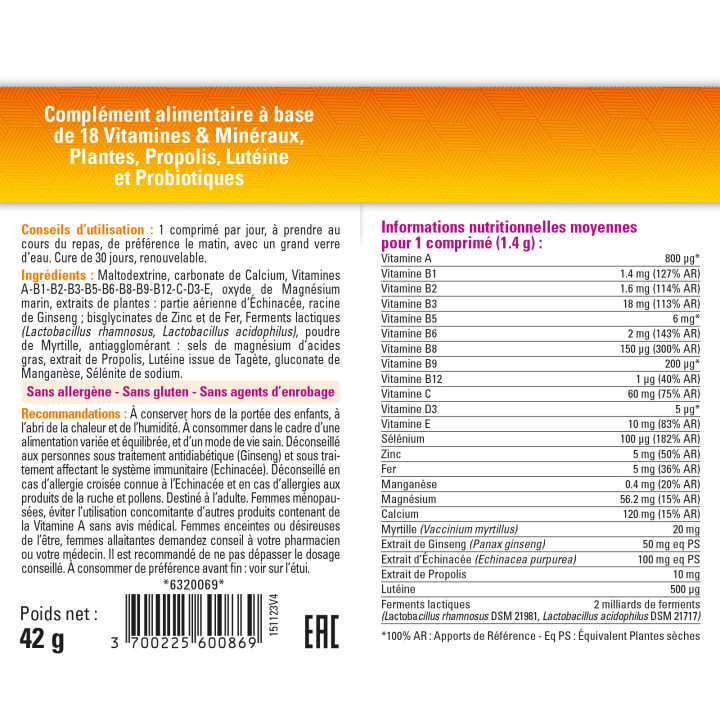 Vitamin'22 Senior - Tonus Vitalité & Défenses naturelles