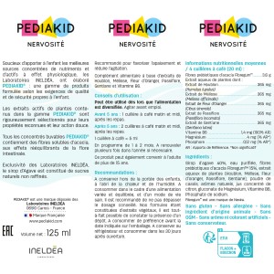 Nervosität - PEDIAKID - Flascheninhalt : 125 ml Nervosität - PEDIAKID - Flascheninhalt : 125 ml