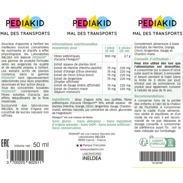 Mal des transports Enfant Pediakid : Format nomade ultra-pratique ! - Shopping Nature
