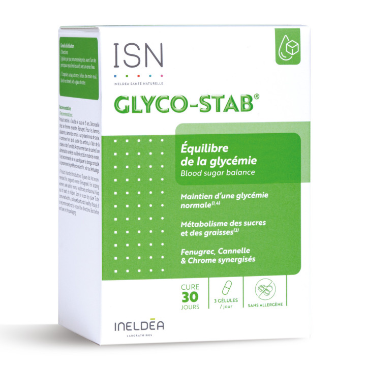 Glyco-Stab ISN - Maintient taux de glucose - Ineldea Santé Naturelle