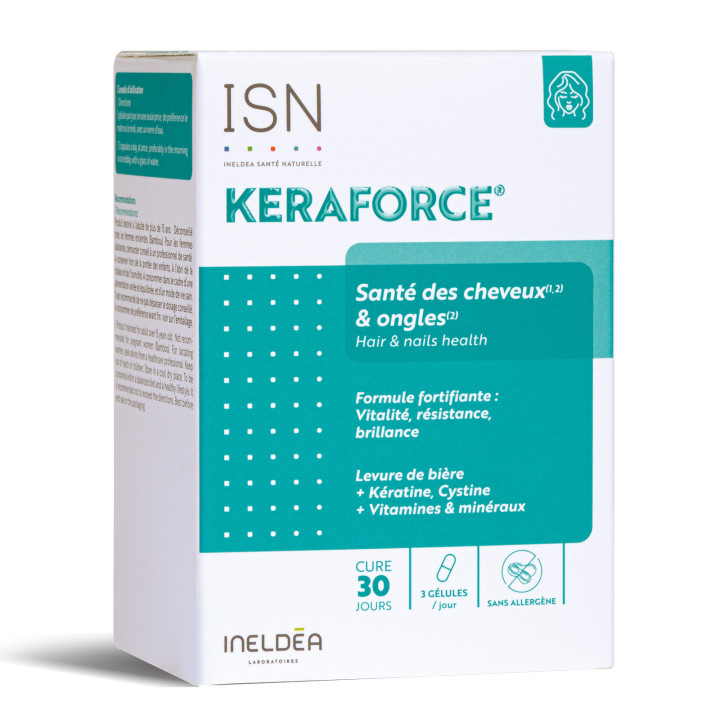 Keraforce ISN - Nourrit les cheveux et les ongles - Ineldea Santé Naturelle