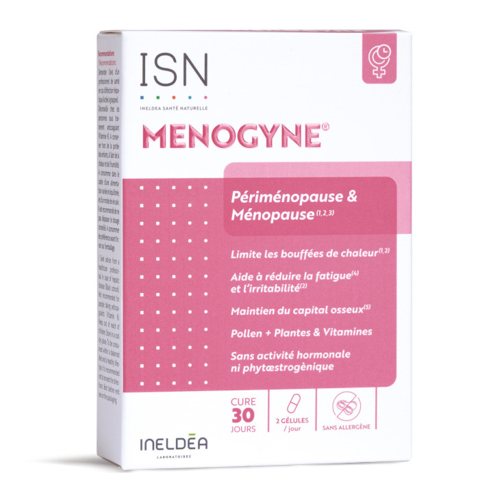 Menogyne Ineldea Santé Naturelle - Rééquilibre l'activité hormonale Menogyne Ineldea Santé Naturelle - Rééquilibre l'activité hormonale