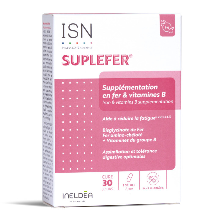 Suplefer Ineldea Santé Naturelle - Réduit la fatigue - 90 gélules