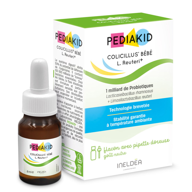 Pediakid Colicillus® Bébé L. Reuteri+ - Limite contractions abdominales et diarrhée Pediakid Colicillus® Bébé L. Reuteri+ - Limite contractions abdominales et diarrhée