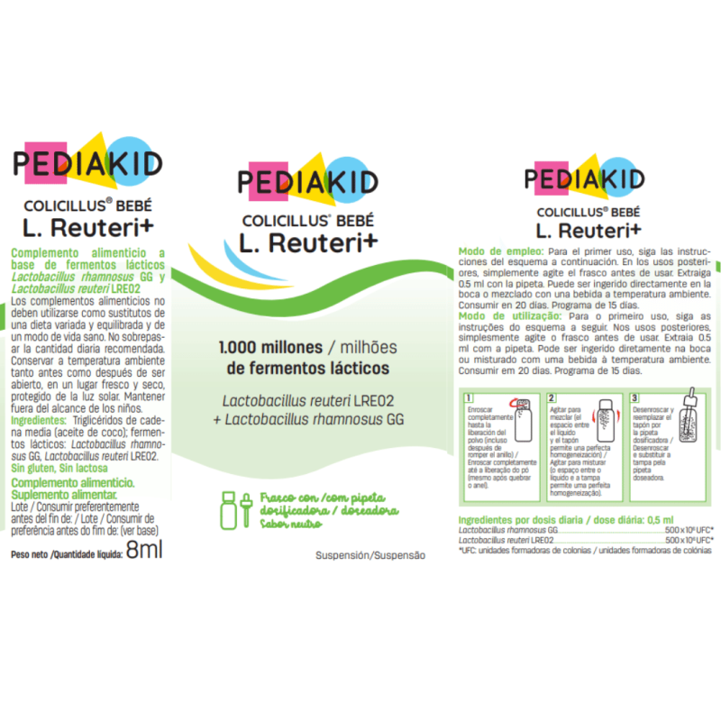 Pediakid Colicillus® Bébé L. Reuteri+ - Limite contractions abdominales et diarrhée