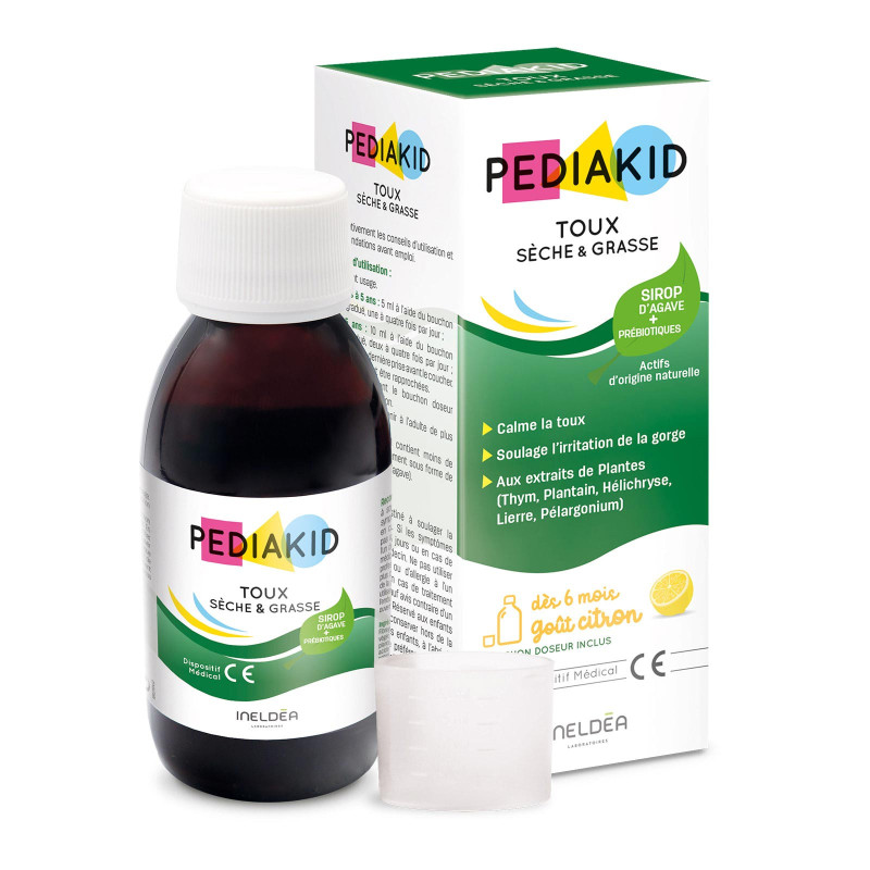PEDIAKID® Toux Sèche & Grasse sirop 125ml : Calme la toux