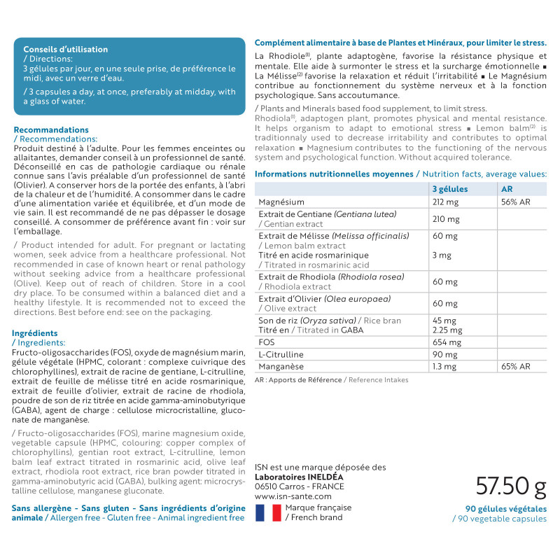 Zenaxyl Ineldea Santé Naturelle - Aide à surmonter stress et fatigue