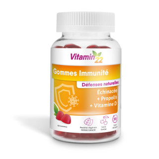 Gommes Immunités - Délicieux goût cerise - Pilulier 60 gommes