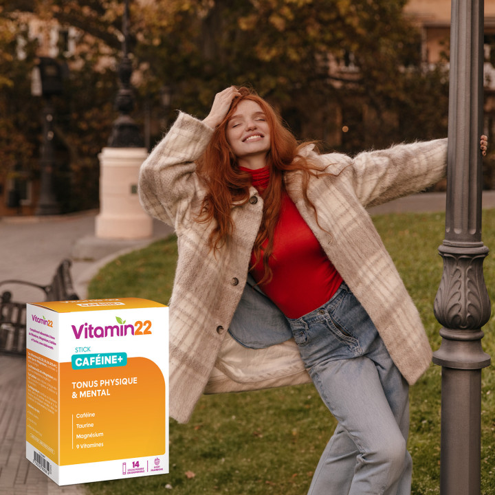 Vitamin'22 Caféine+ - Énergie & Vitalité quotidienne - 14 sticks