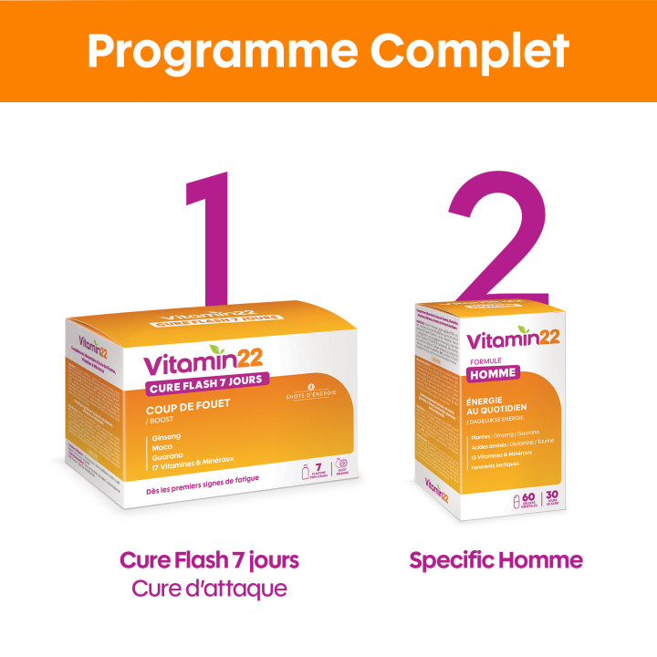 Pack VITAMIN'22 Spécifique Homme - Cure Vitamines double action